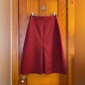Burgundy Kick Pleat Skirt
